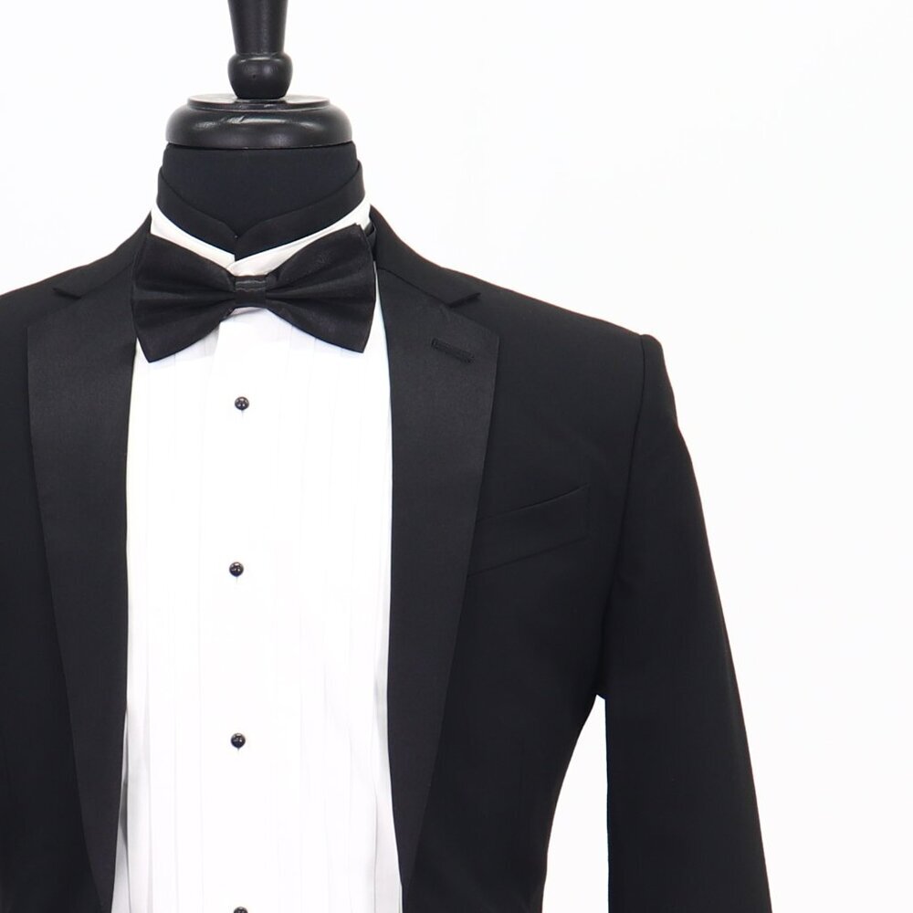 J. Ferrar 34R Black Solid 1-Button Sport Coat Blazer Jacket T133 - Picture 5 of 11